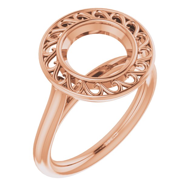 Sculptural Bezel-Set Solitaire Ring