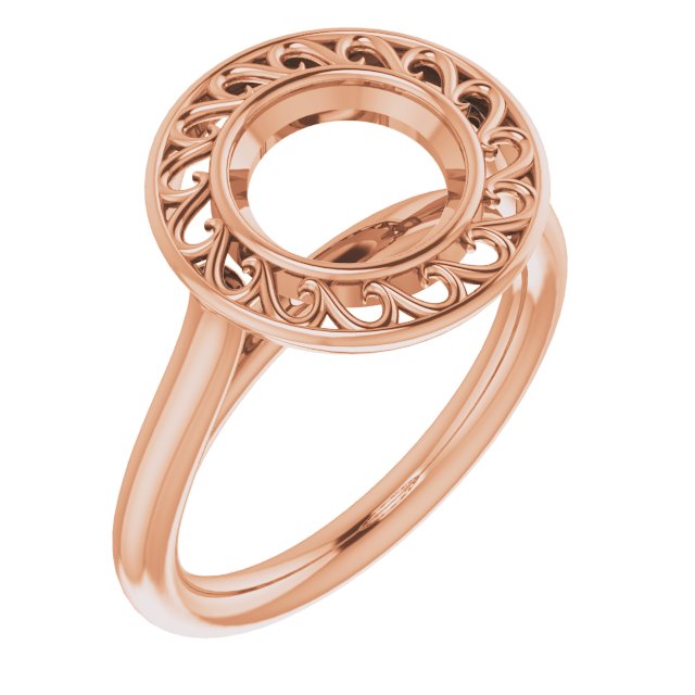 Sculptural Bezel-Set Solitaire Ring