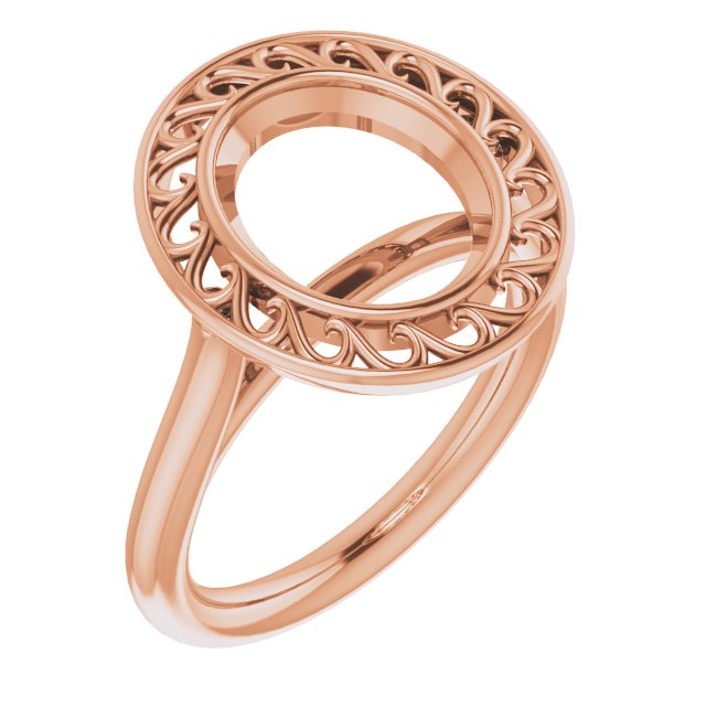 Sculptural Bezel-Set Solitaire Ring