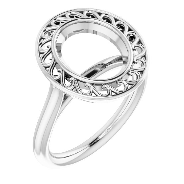 Sculptural Bezel-Set Solitaire Ring