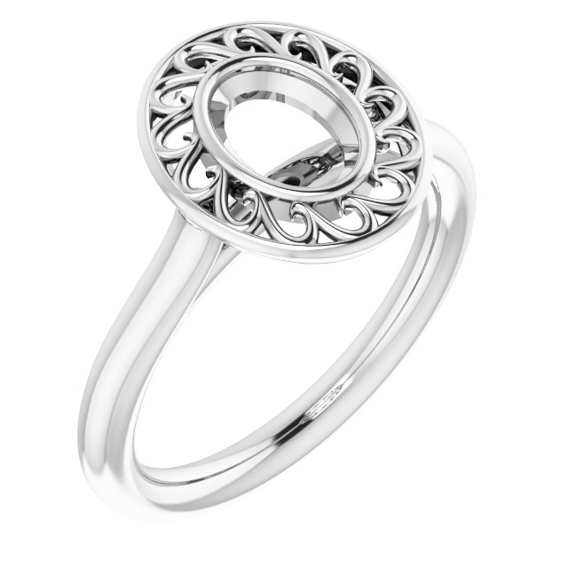 Sculptural Bezel-Set Solitaire Ring