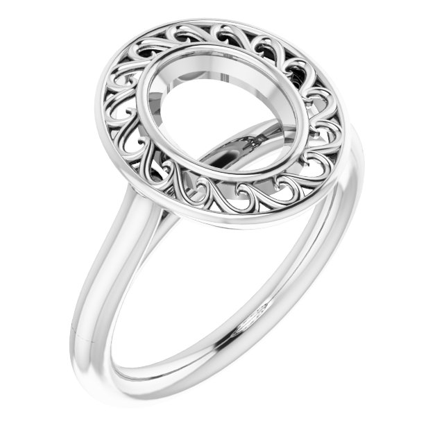 Sculptural Bezel-Set Solitaire Ring