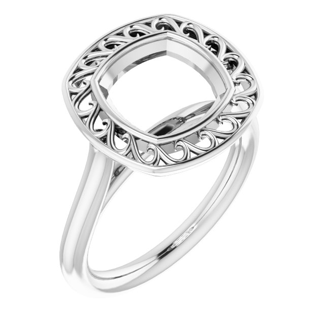 Sculptural Bezel-Set Solitaire Ring