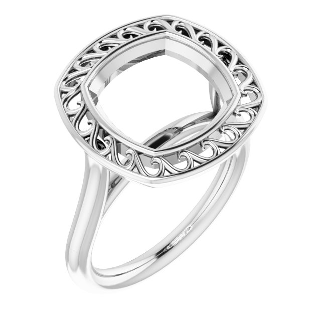 Sculptural Bezel-Set Solitaire Ring