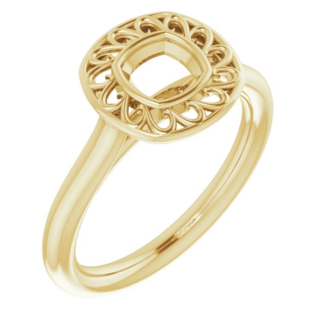 Sculptural Bezel-Set Solitaire Ring