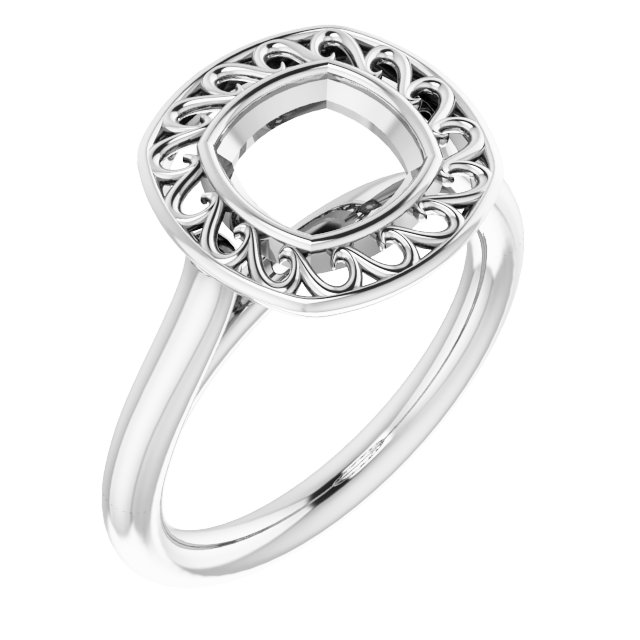 Sculptural Bezel-Set Solitaire Ring