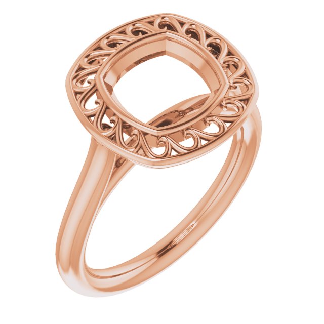Sculptural Bezel-Set Solitaire Ring