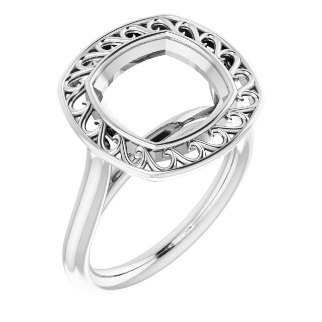Sculptural Bezel-Set Solitaire Ring