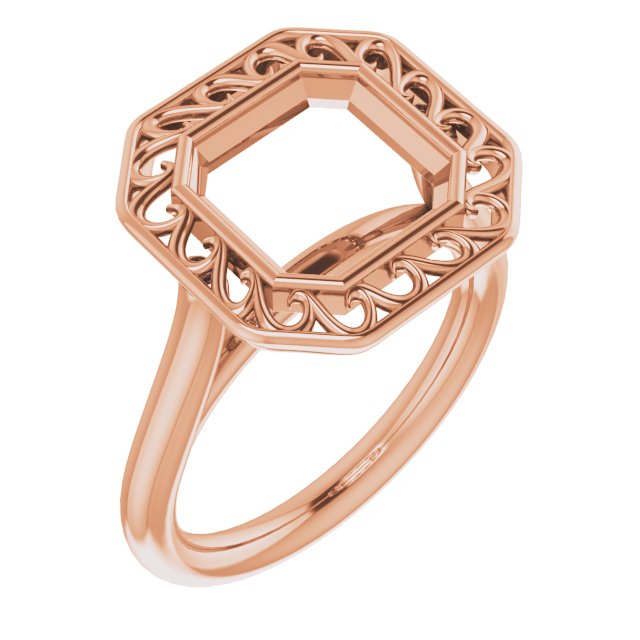 Sculptural Bezel-Set Solitaire Ring