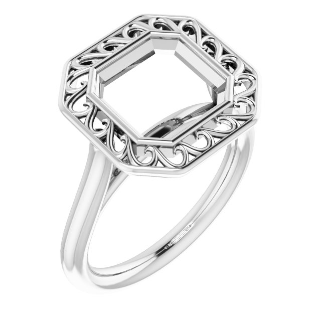Sculptural Bezel-Set Solitaire Ring