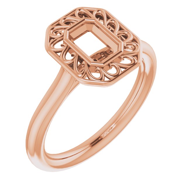 Sculptural Bezel-Set Solitaire Ring