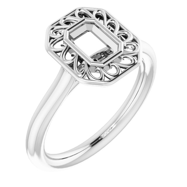 Sculptural Bezel-Set Solitaire Ring