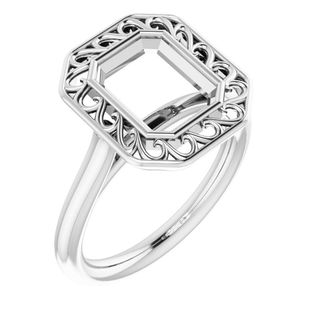 Sculptural Bezel-Set Solitaire Ring