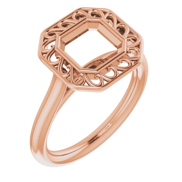 Sculptural Bezel-Set Solitaire Ring