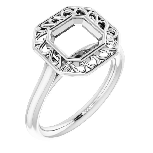 Sculptural Bezel-Set Solitaire Ring