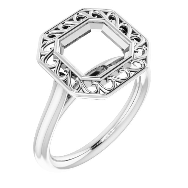 Sculptural Bezel-Set Solitaire Ring
