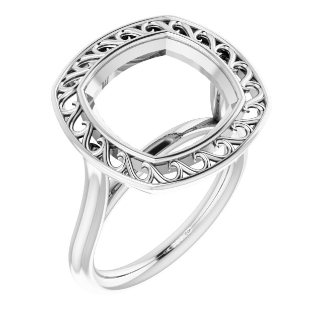 Sculptural Bezel-Set Solitaire Ring