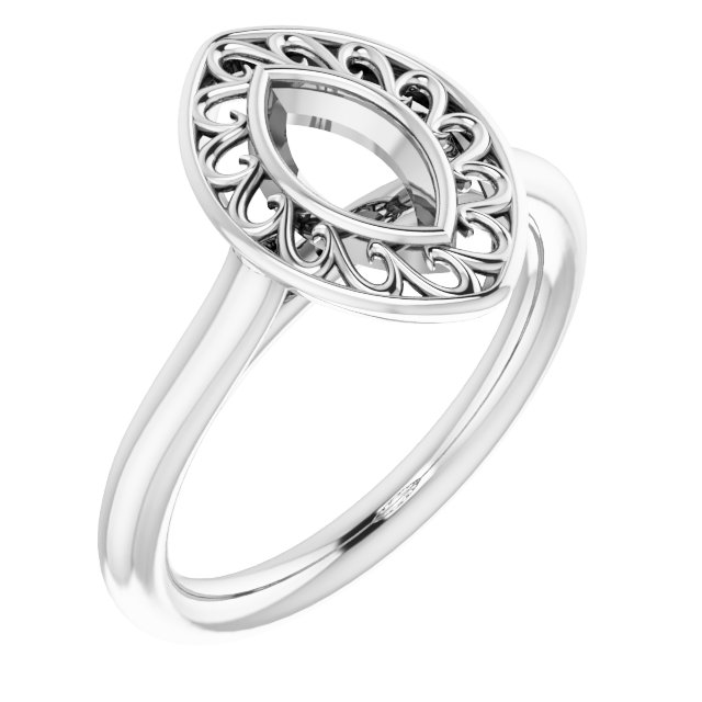 Sculptural Bezel-Set Solitaire Ring