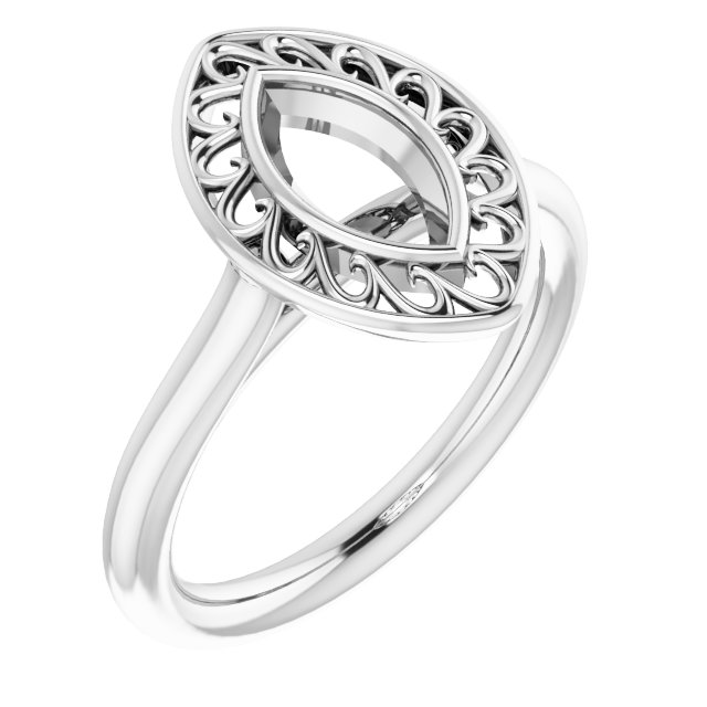 Sculptural Bezel-Set Solitaire Ring