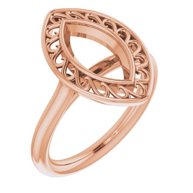 Sculptural Bezel-Set Solitaire Ring