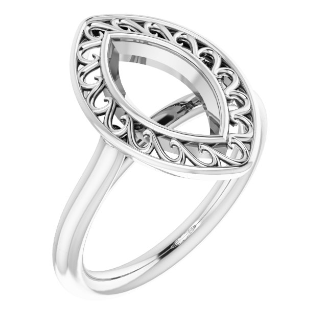 Sculptural Bezel-Set Solitaire Ring