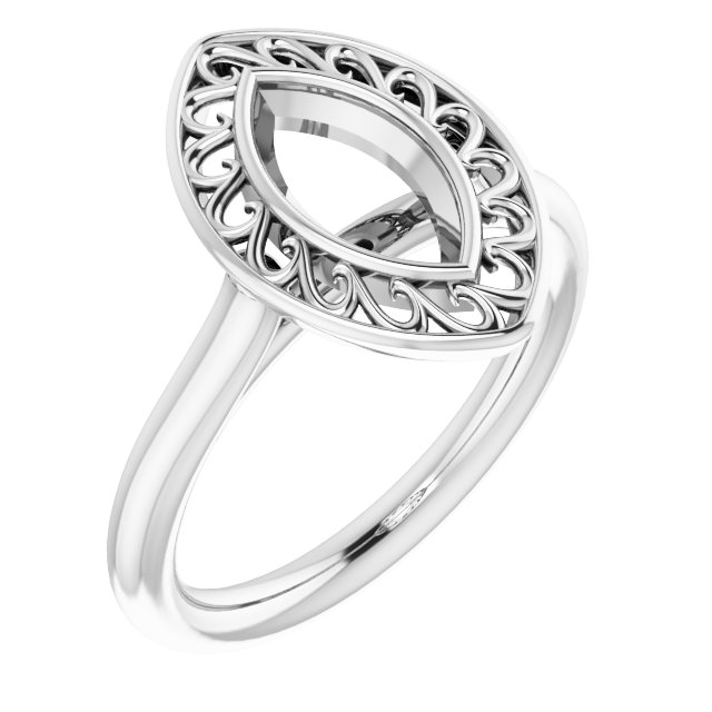 Sculptural Bezel-Set Solitaire Ring