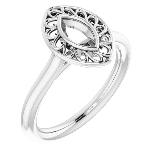 Sculptural Bezel-Set Solitaire Ring