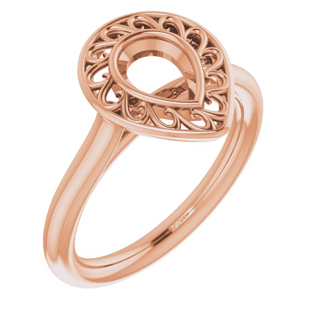 Sculptural Bezel-Set Solitaire Ring
