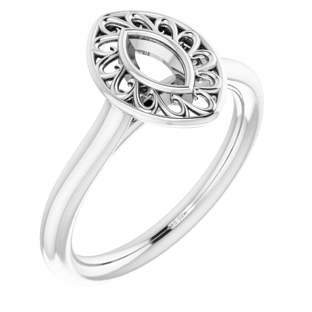 Sculptural Bezel-Set Solitaire Ring