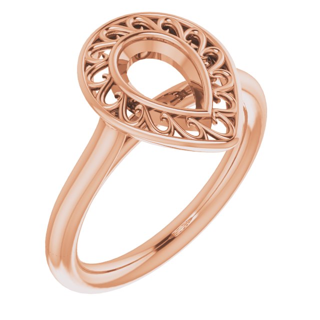 Sculptural Bezel-Set Solitaire Ring