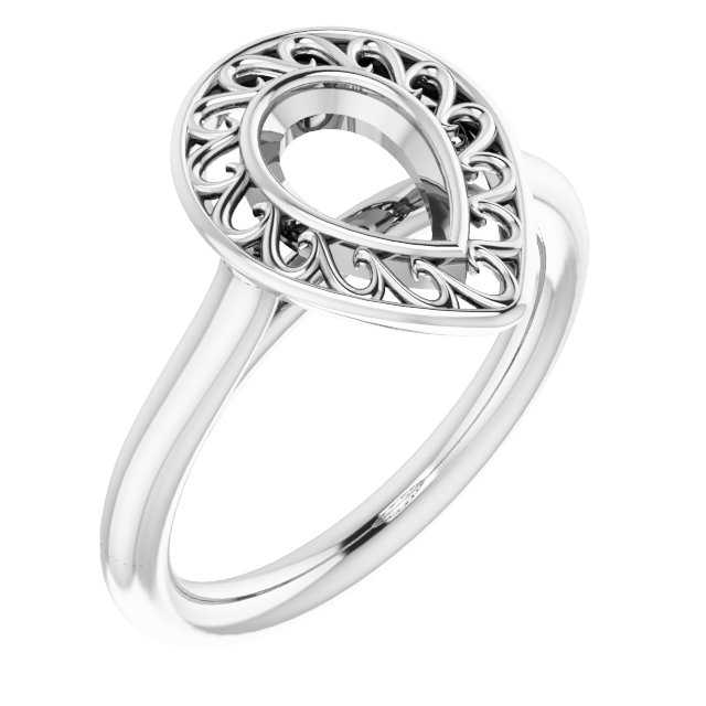 Sculptural Bezel-Set Solitaire Ring
