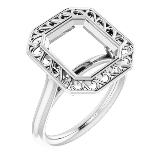 Sculptural Bezel-Set Solitaire Ring