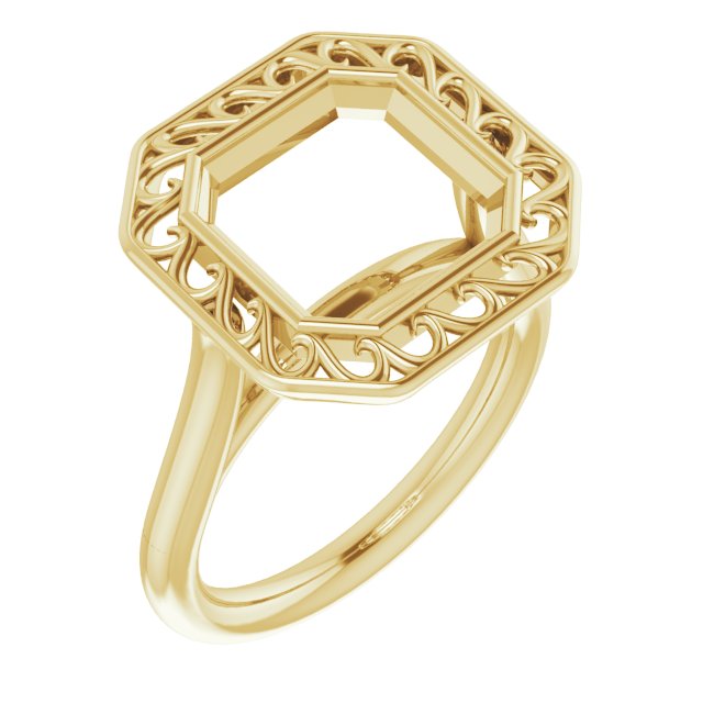 Sculptural Bezel-Set Solitaire Ring