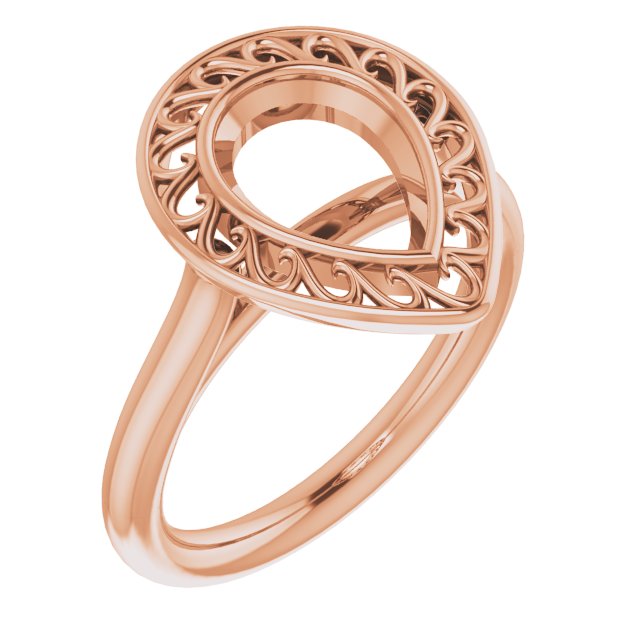 Sculptural Bezel-Set Solitaire Ring