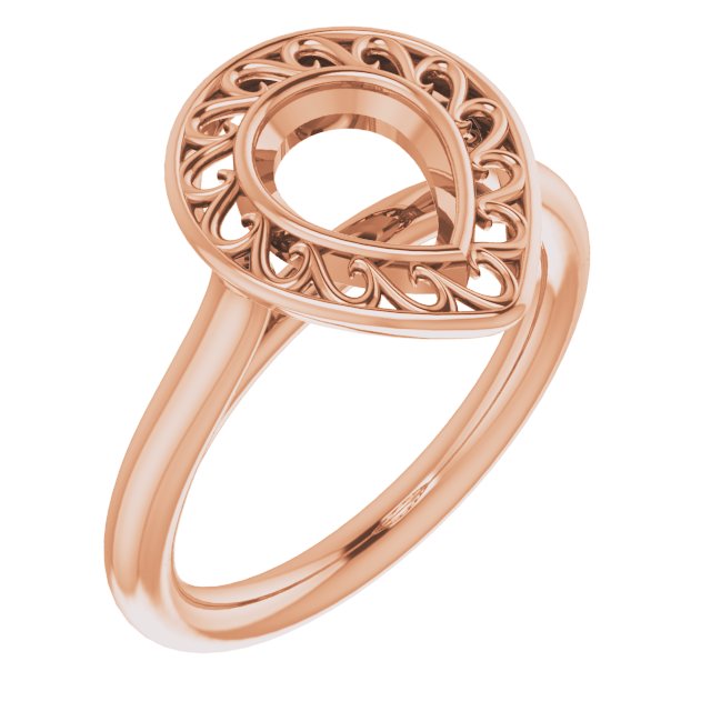 Sculptural Bezel-Set Solitaire Ring