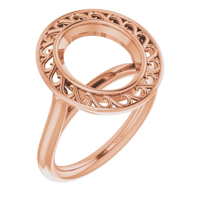 Sculptural Bezel-Set Solitaire Ring