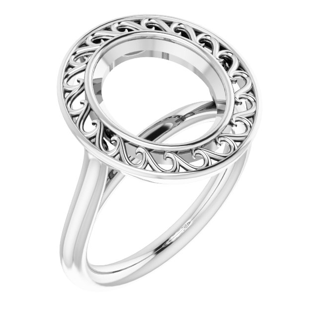 Sculptural Bezel-Set Solitaire Ring