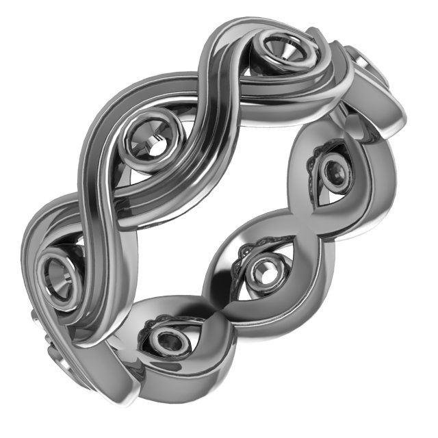2.75 mm Round Eternity Band Mounting Size 8.5
