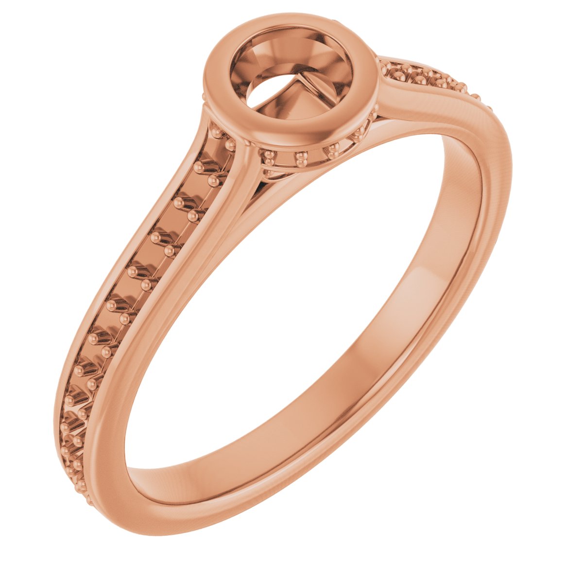 Bezel-Set Accented Engagement Ring