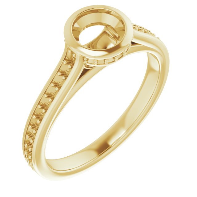 Bezel-Set Accented Engagement Ring