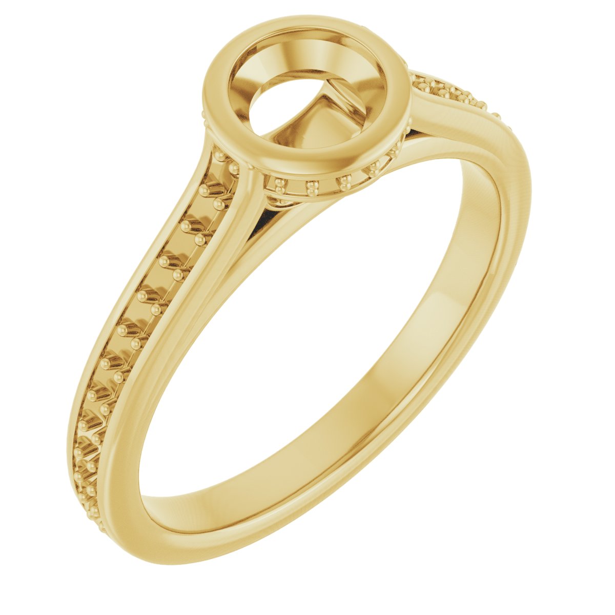 Bezel-Set Accented Engagement Ring