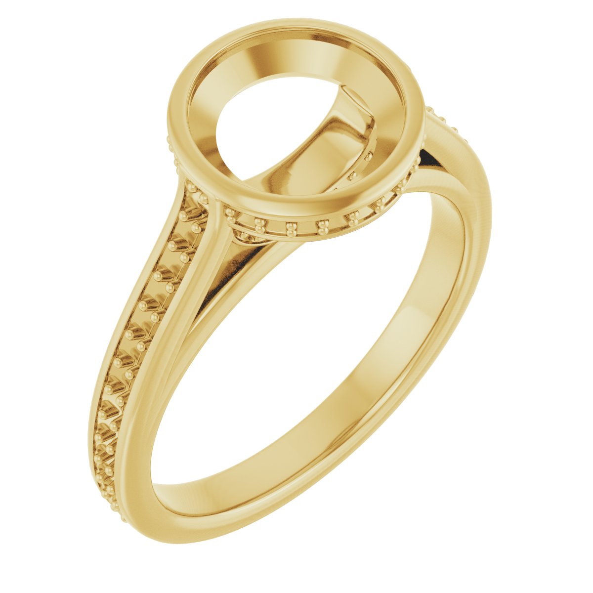 Bezel-Set Accented Engagement Ring