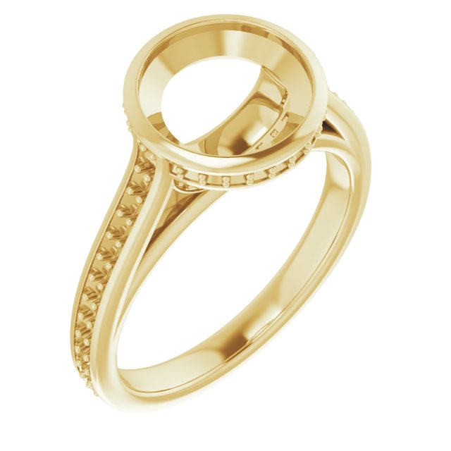 Bezel-Set Accented Engagement Ring