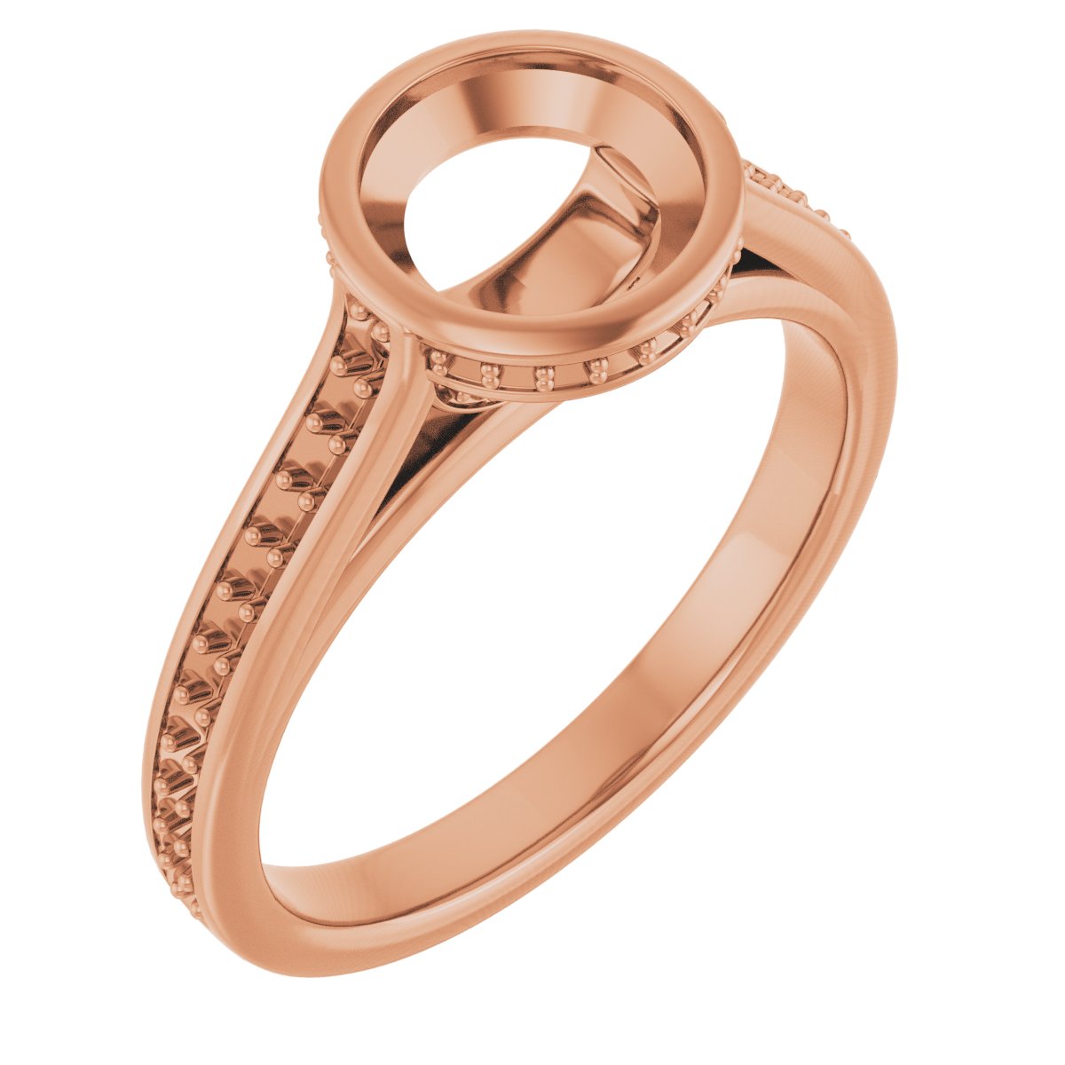 Bezel-Set Accented Engagement Ring
