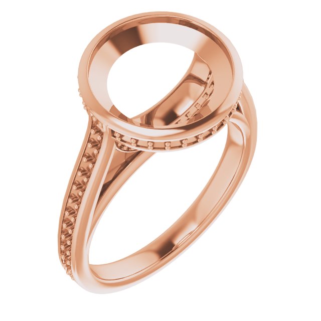 Bezel-Set Accented Engagement Ring
