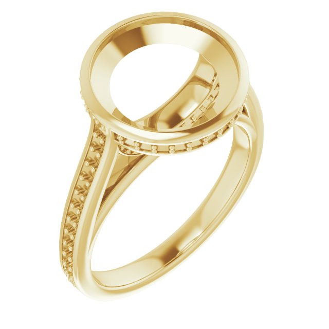 Bezel-Set Accented Engagement Ring