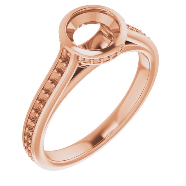 Bezel-Set Accented Engagement Ring