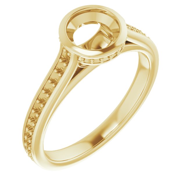 Bezel-Set Accented Engagement Ring
