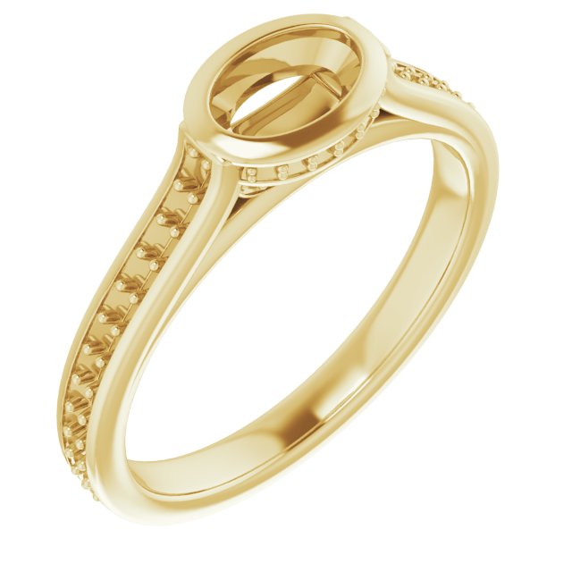 Bezel-Set Accented Engagement Ring
