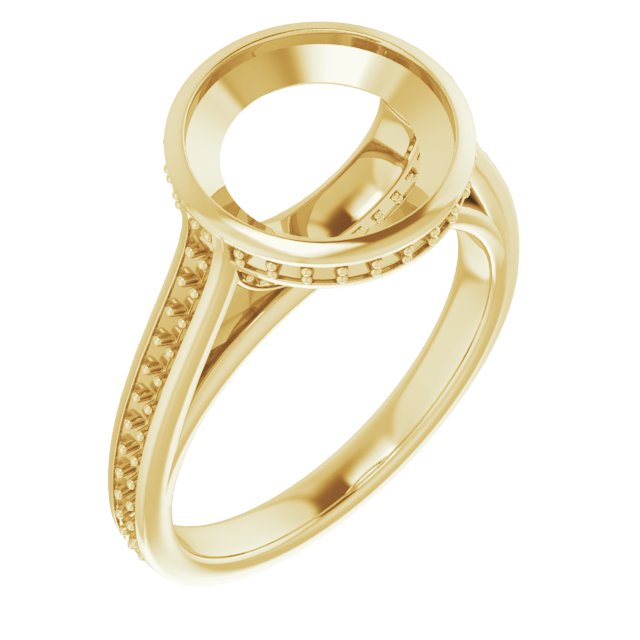 Bezel-Set Accented Engagement Ring